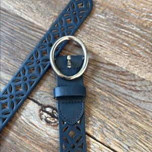 Talbots Elegant Blue Leather Belt